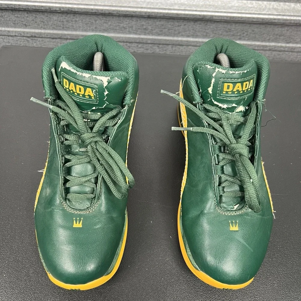 Vintage Y2K Dada Supreme Sneakers Green And Gold Size 7 Basketball Shoes
